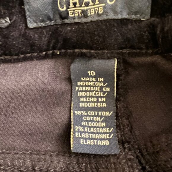 Chaps Women's Fine Gauge Corduroy Navy Blue Pants Size 10 - Picture 3 of 4